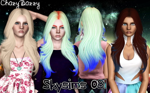 Skysims 081 hairstyle retextured by Chazy Bazzy for Sims 3