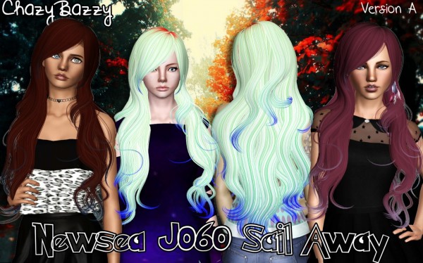 Newsea`s J060 Sail Away hairstyle retextured by Chazy Bazzy for Sims 3