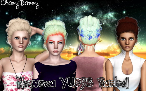 Newsea`s YU093 Rachel hairstyle retextured by Chazy Bazzy for Sims 3