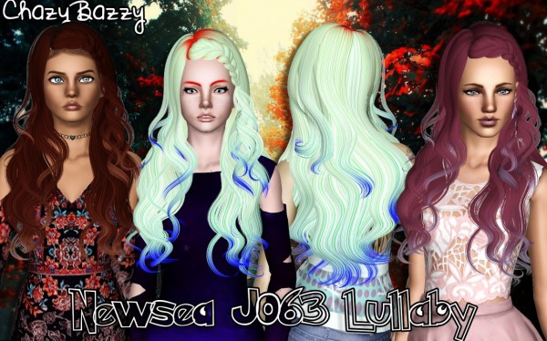 Newsea`s J063 Lullaby hairstyle retextured by Chazy Bazzy for Sims 3