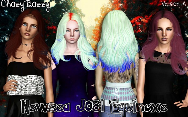 Newsea`s J081 Equinoxe hairstyle retextured by Chazy Bazzy for Sims 3