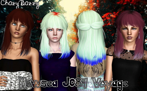 Newsea`s J084 Voyage hairstyle retextured by Chazy Bazzy for Sims 3