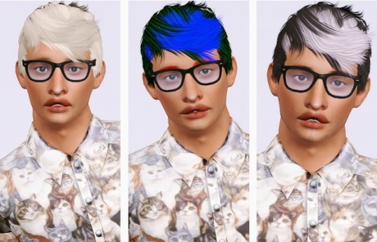 Stealthic Persona hairstyle retextured by Beaverhausen - Sims 3 Hairs