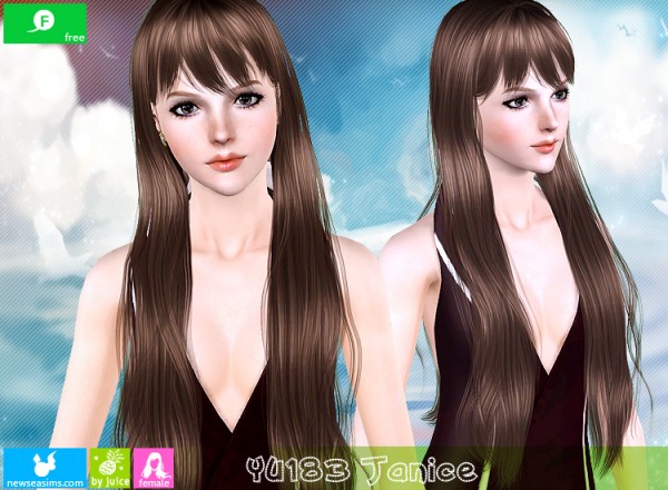 YU 183 Janice hair for TS3 by NewSea for Sims 3