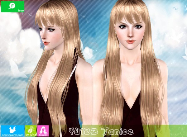 YU 183 Janice hair for TS3 by NewSea for Sims 3