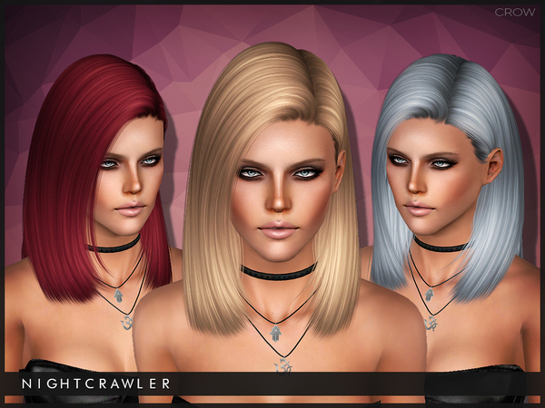 Crow hairstyle for TS3 by Nightcrawler by The Sims Resource - Sims 3 Hairs
