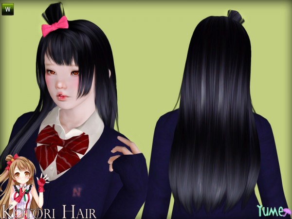 Yume   Kotori Hairstyle by Zauma by The Sims Resource for Sims 3