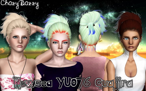 Newsea`s YU076 Guajira hair retextured by Chazy Bazzy for Sims 3