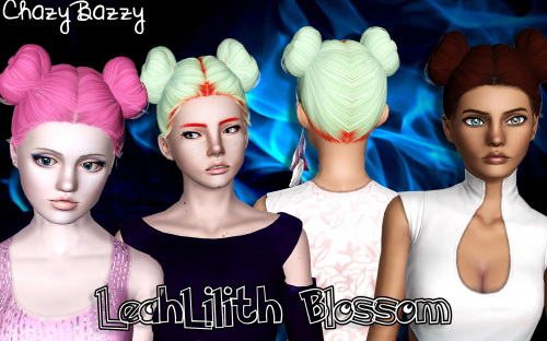 LeahLilith`s Blossom hairstyle retextured by Chazy Bazzy for Sims 3