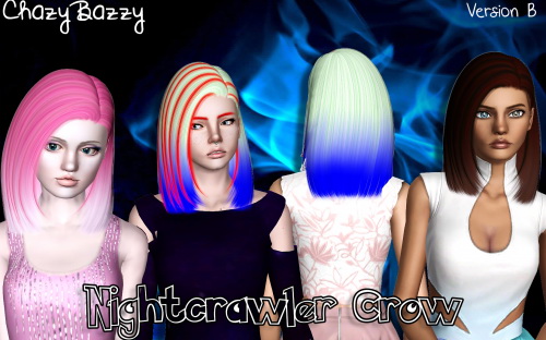 Nightcrawler`s Crow hairstyle retextured by Chazy Bazzy for Sims 3