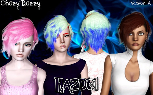 HA2D 01 hairstyle retextured by Chazy Bazzy for Sims 3