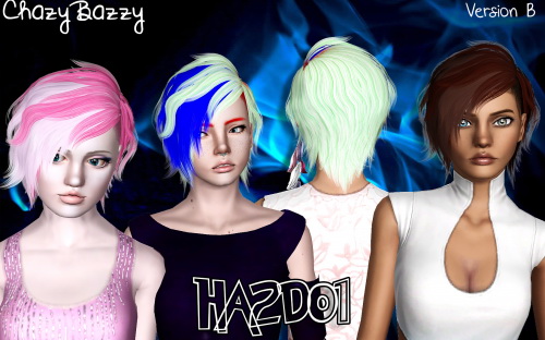 HA2D 01 hairstyle retextured by Chazy Bazzy for Sims 3
