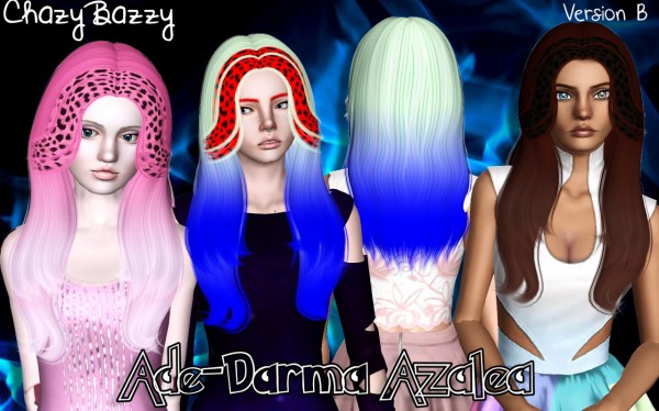 Ade Darma Azalea hairstyle retextured by Chazy Bazzy for Sims 3