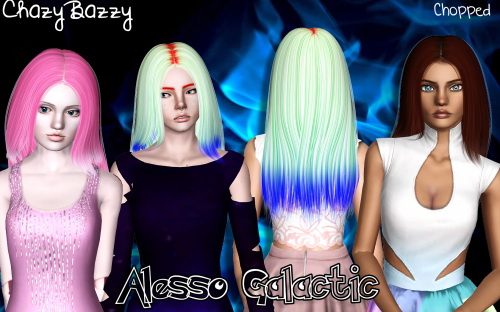 Alesso`s Galactic hairstyle retextured by Chazy Bazzy for Sims 3