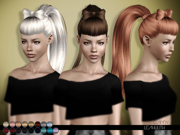 Candy hairstyle for TS3 by Leah Lillith by The Sims Resource for Sims 3