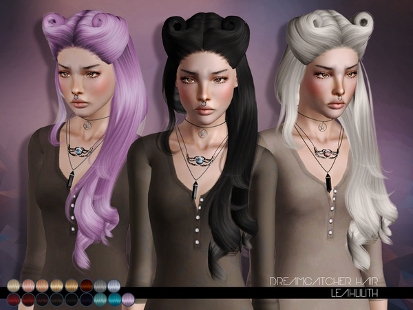 Dreamcatcher Hair for TS by Leah Lillith by The Sims Resource for Sims 3