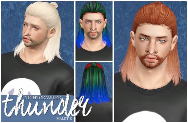 Nightcrawler`s Thunder hairstyle retextured by Beaverhausen for Sims 3