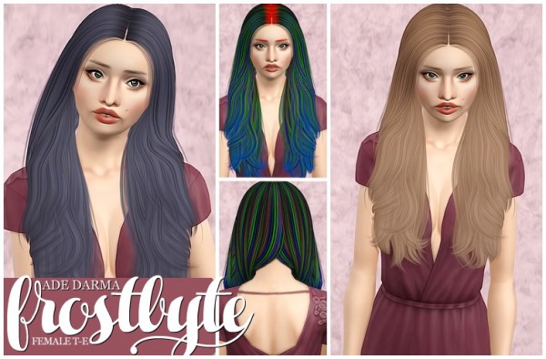 Ade Darma Frostbyte hairstyle retextured for sims 3 by Beaverhausen for Sims 3