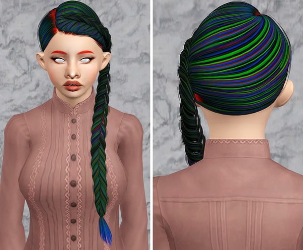 Leahlillith Crush hairstyle retextured by Beaverhausen for Sims 3