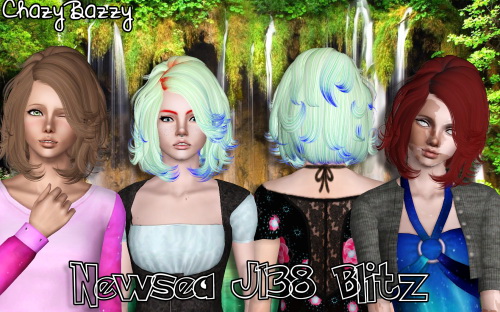 Newsea`s J138 Blitz hairstyle retexturd by Chazy Bazzy - Sims 3 Hairs
