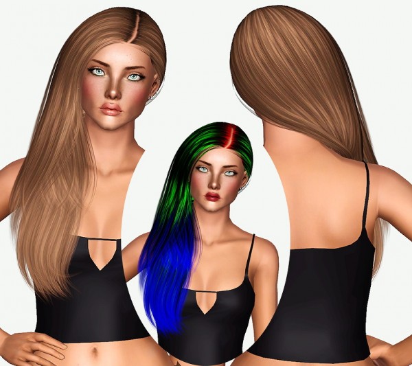 Ade Darma Mona hairstyle retextured by Chantel Sims for Sims 3