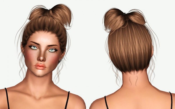 Sintiklia`s Zoella hairstyle retextured by Chantel Sims for Sims 3