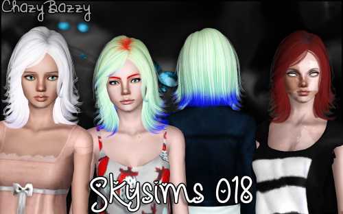 Skysims 018 hair retextured by Chazy Bazzy for Sims 3