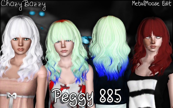 Peggy`s 885 hair retextured by Chazy Bazzy for Sims 3